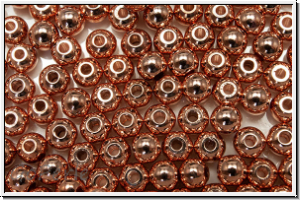 Spacer "Kugel, glatt", 4mm, rosegoldfb., Messing, 50 Stk.